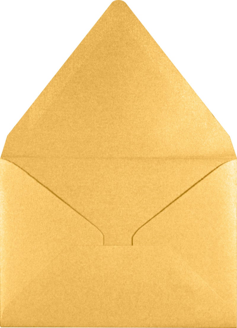 LUXPaper 4Bar A1 Contour Flap Invitation Envelopes | 3 5/8" x 5 1/8" | Gold Metallic | 80lb. Text | 50 Qty - Image 2